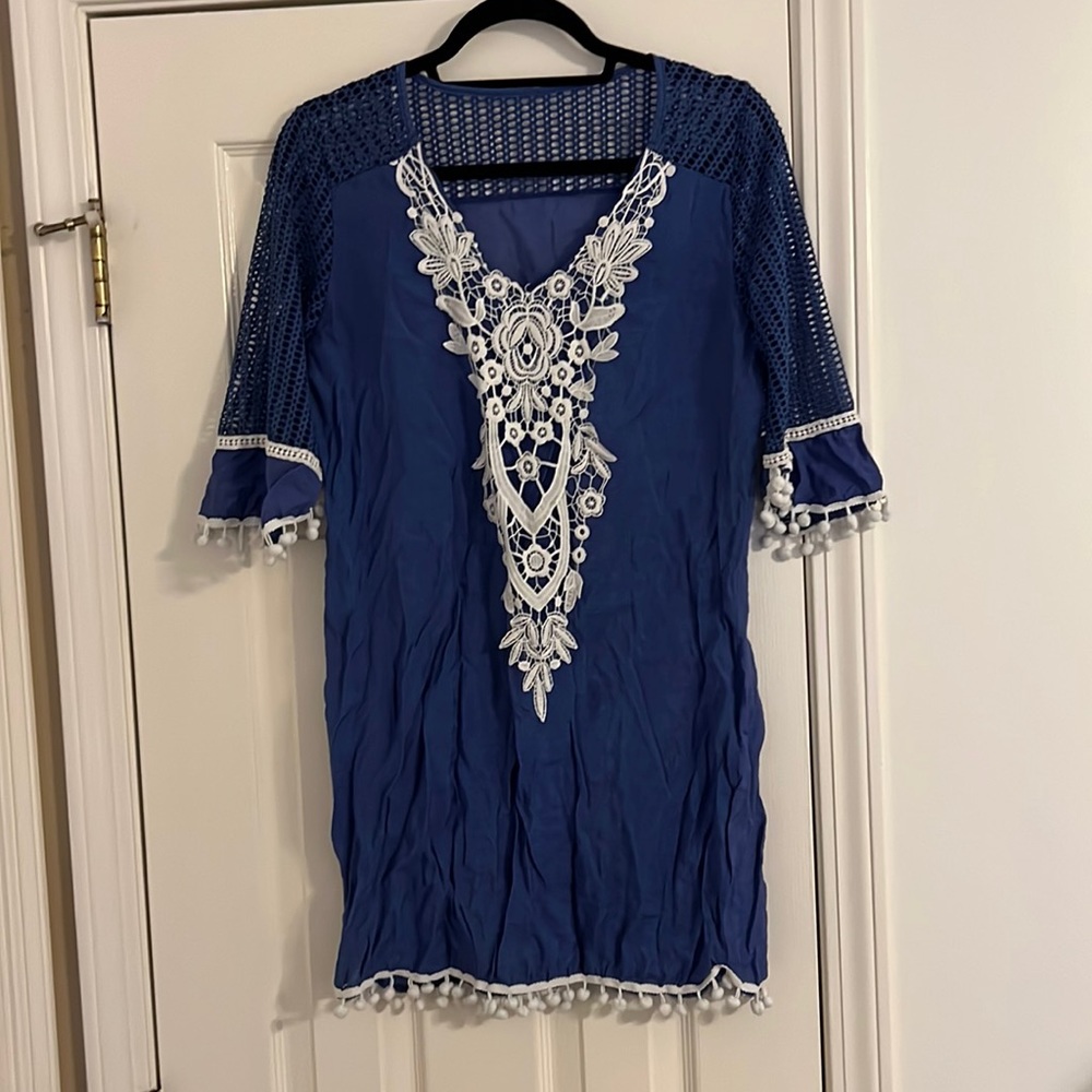 Royal blue size small beach coverup